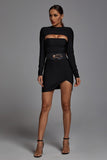 Aanisah Long Sleeve Cut Out Mini Dress -- Bellabarnett