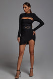 Aanisah Long Sleeve Cut Out Mini Dress -- Bellabarnett