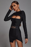 Aanisah Long Sleeve Cut Out Mini Dress -- Bellabarnett