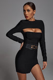 Aanisah Long Sleeve Cut Out Mini Dress -- Bellabarnett