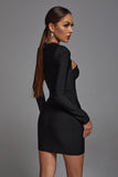 Aanisah Long Sleeve Cut Out Mini Dress -- Bellabarnett