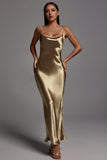 Emily Metallic Maxi Dress - Gold -- Bellabarnett
