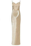 Emily Metallic Maxi Dress - Gold -- Bellabarnett