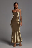 Emily Metallic Maxi Dress - Gold -- Bellabarnett