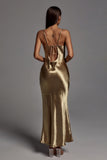 Emily Metallic Maxi Dress - Gold -- Bellabarnett