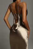 Emily Metallic Maxi Dress - Gold -- Bellabarnett